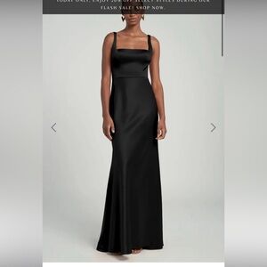 Jenny Yoo black satin dress